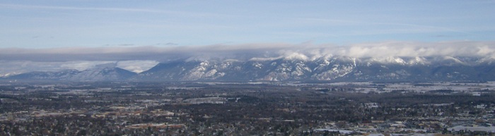 Taken January 1, 2014, from Lone Pine State Park, looking east toward Glacier Park Taken January 1, 2014, from Lone Pine State Park, looking east toward Glacier Park
